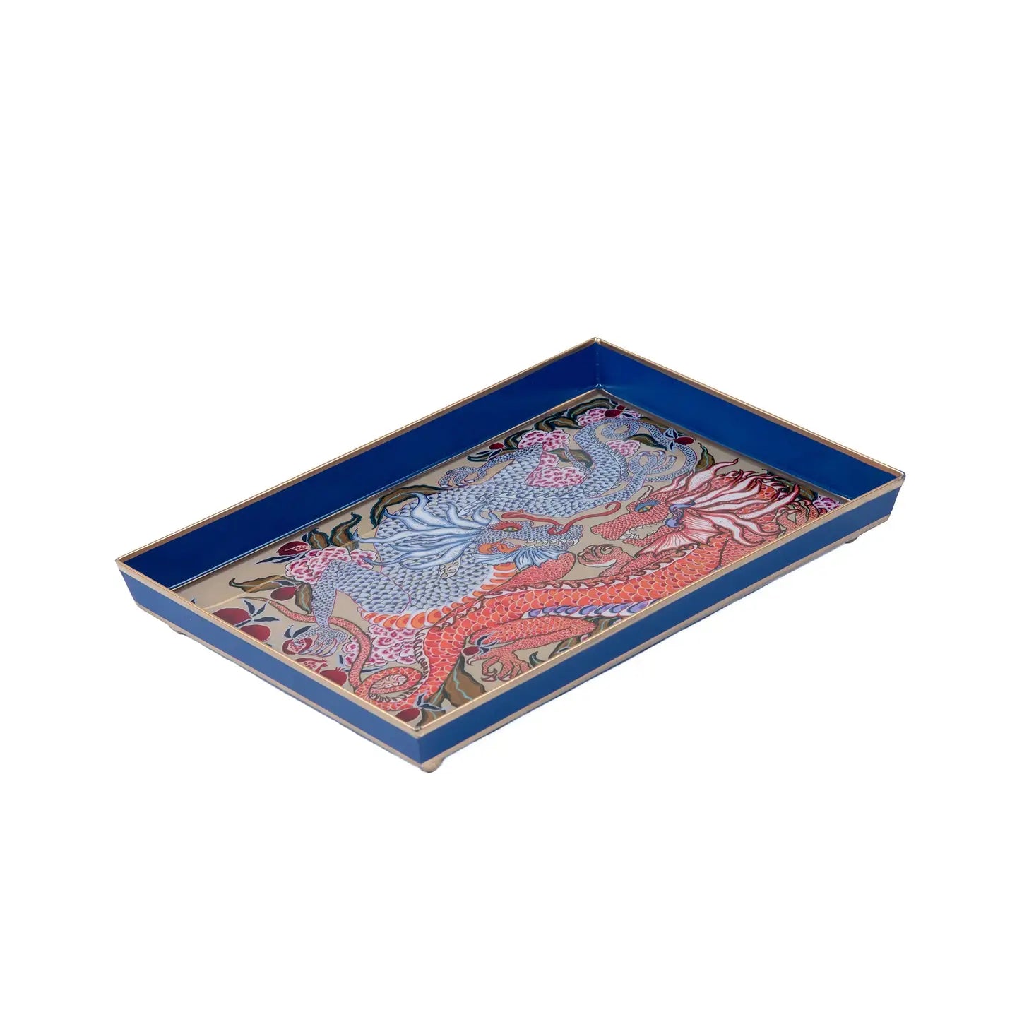 Dragon Enameled Oliver Tray