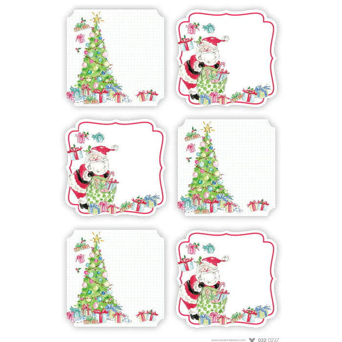 Die Cut Sticker Sheets - Christmas Tree with Gifts/Santa with Package