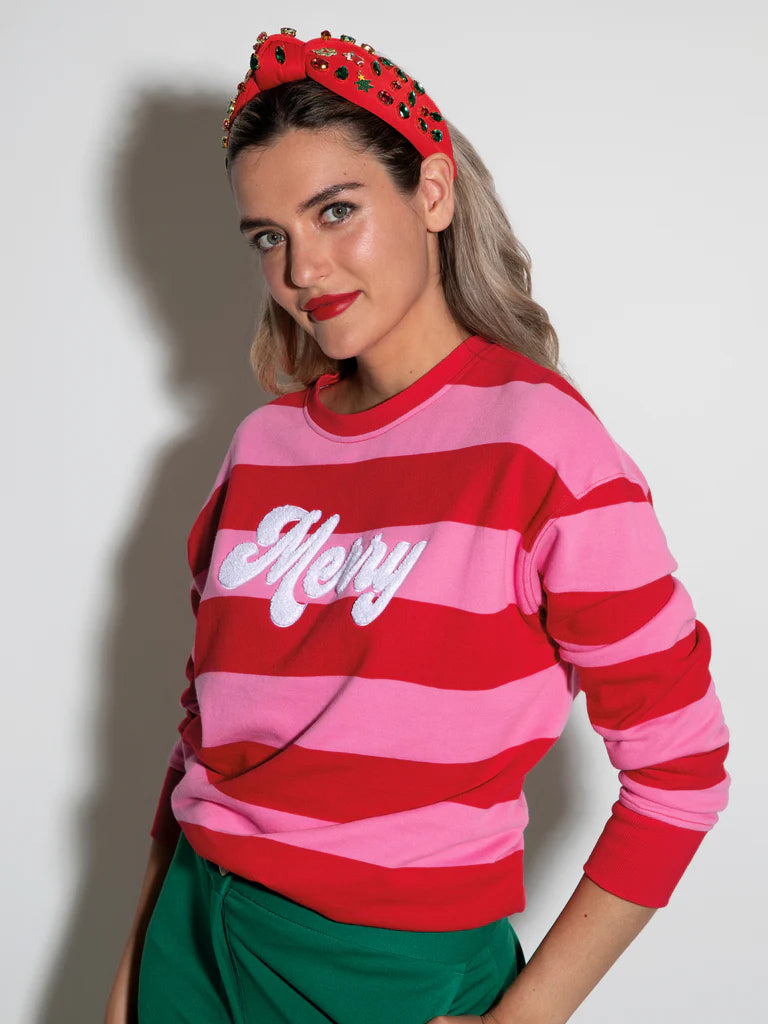 Merry Striped Sweatshirt