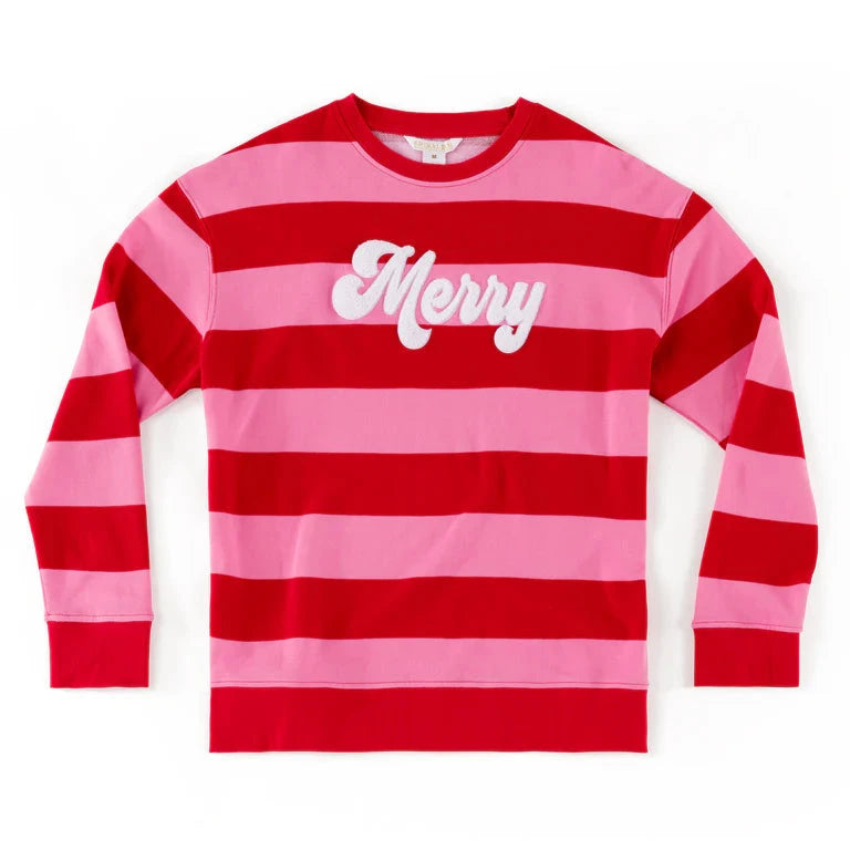 Merry Striped Sweatshirt