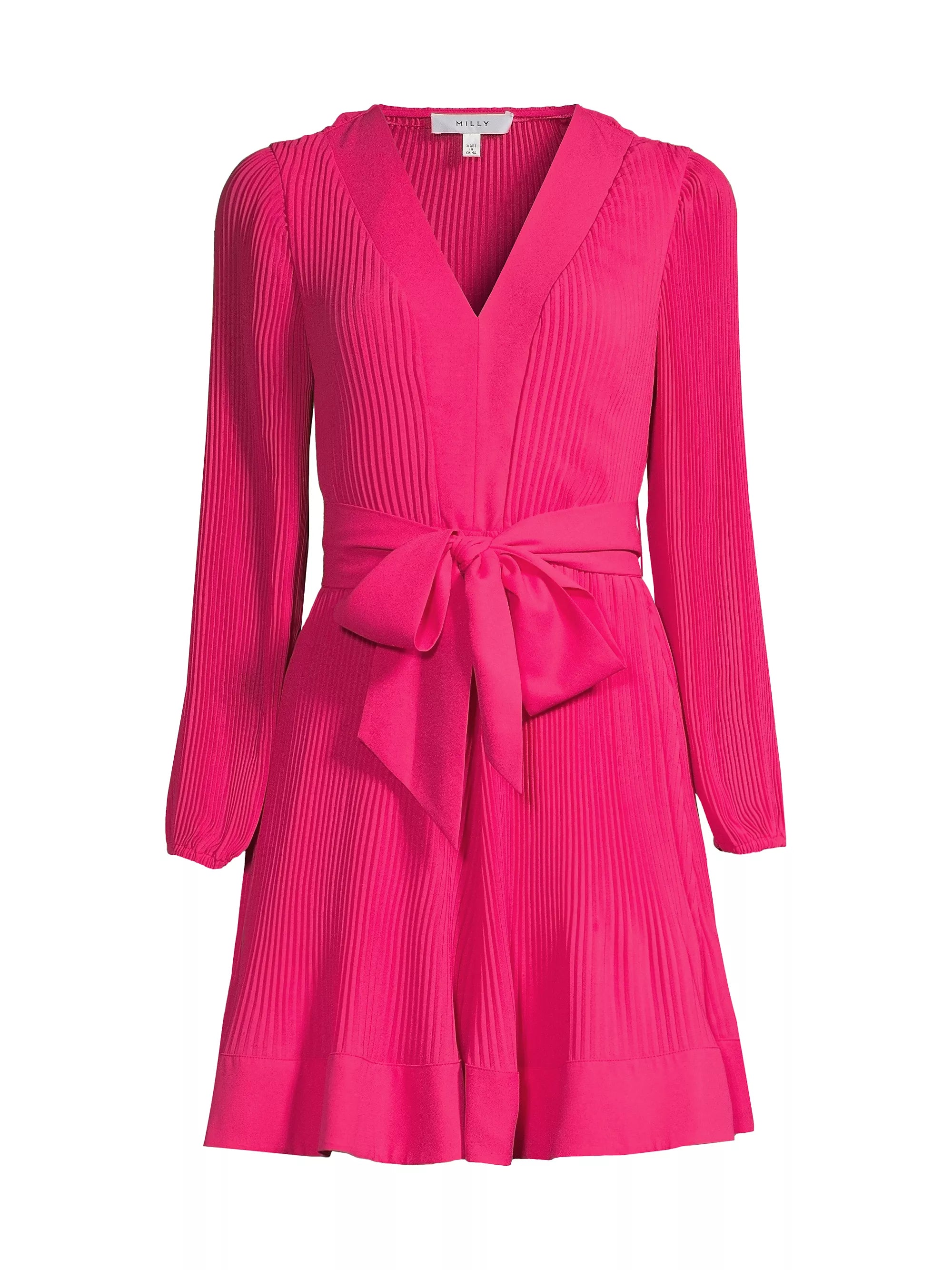 Milly Liv Solid Pleat Dress - Milly Pink