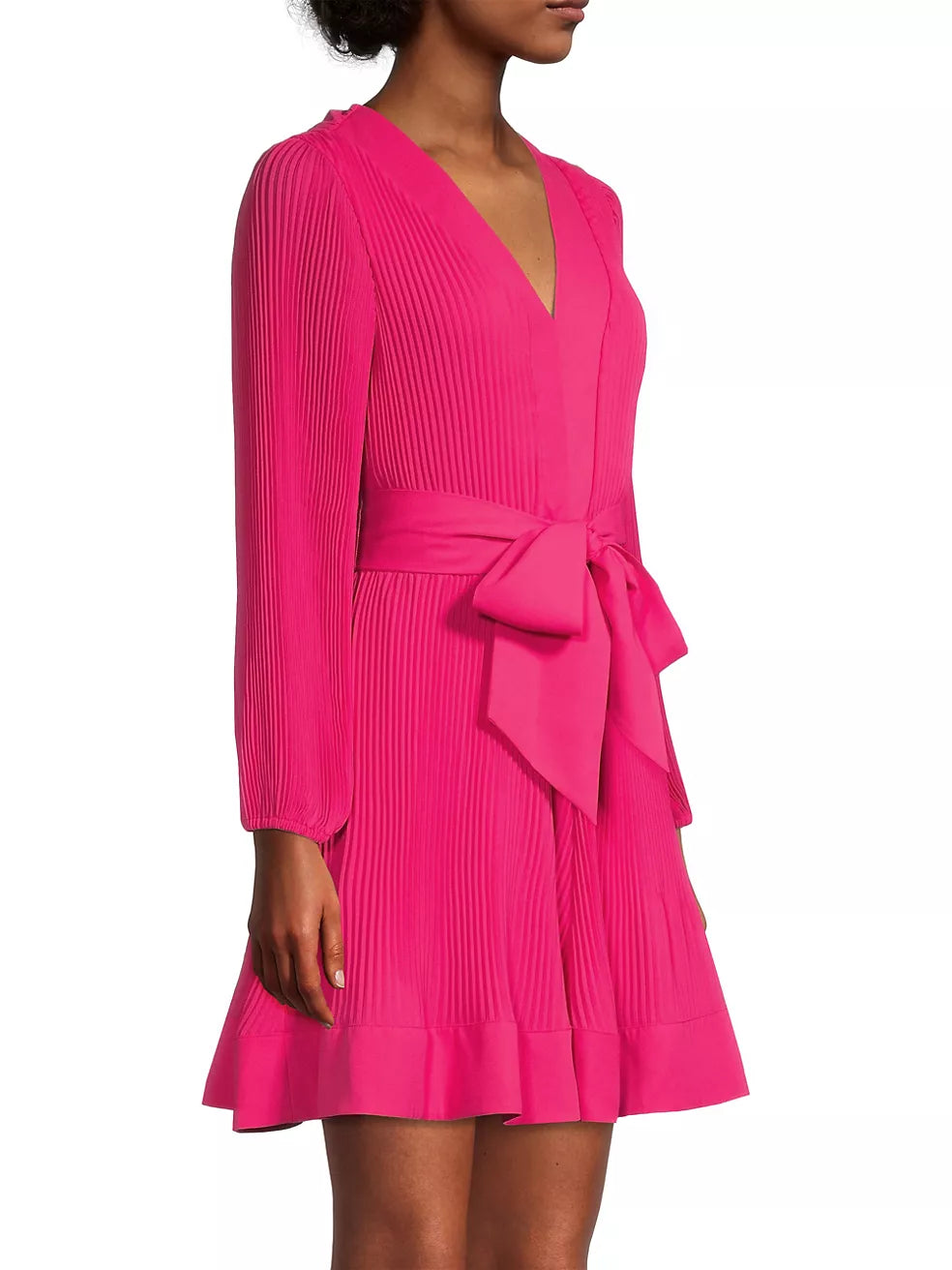 Milly Liv Solid Pleat Dress - Milly Pink