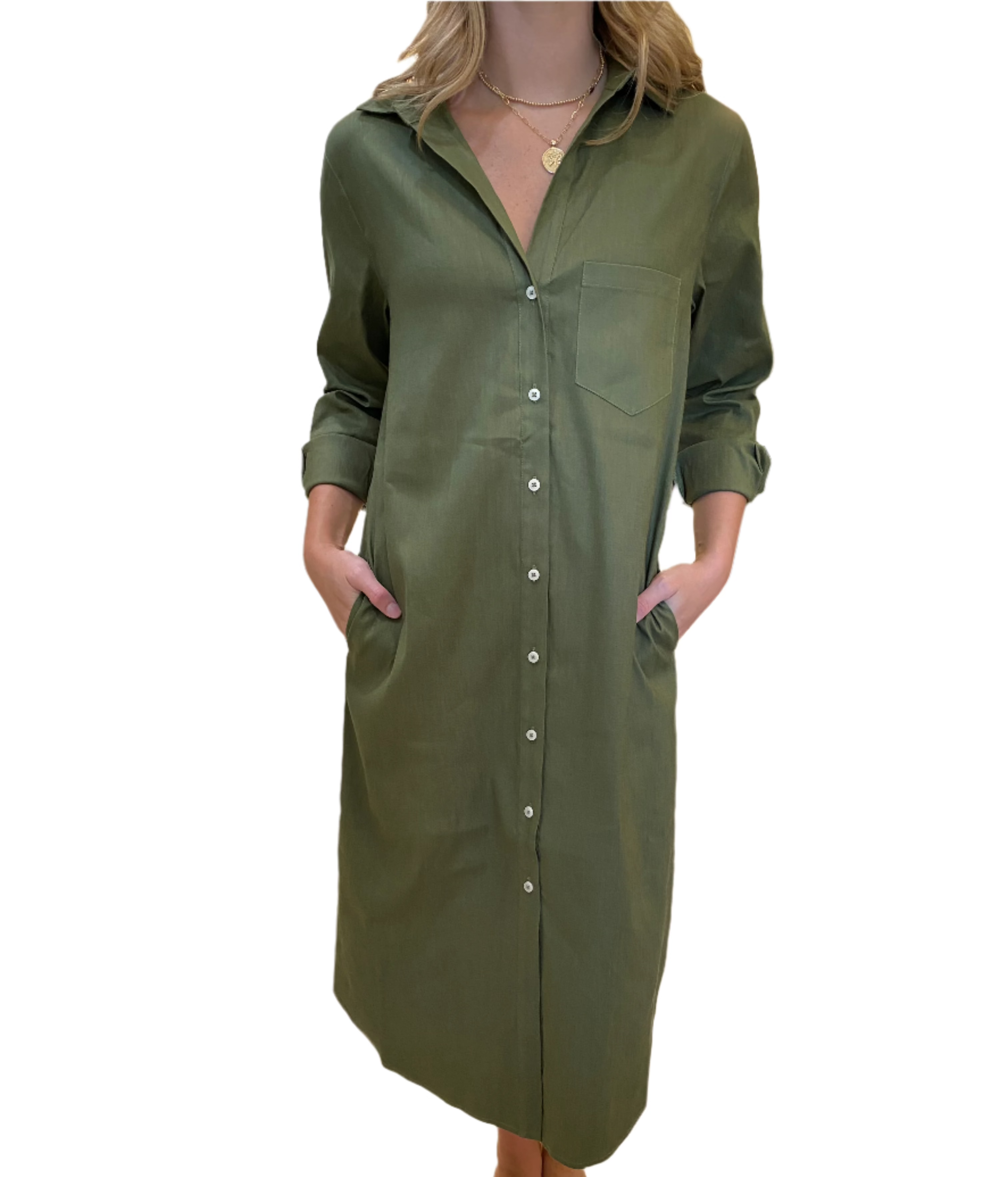 Le Marais Louisiana Dress - Moss