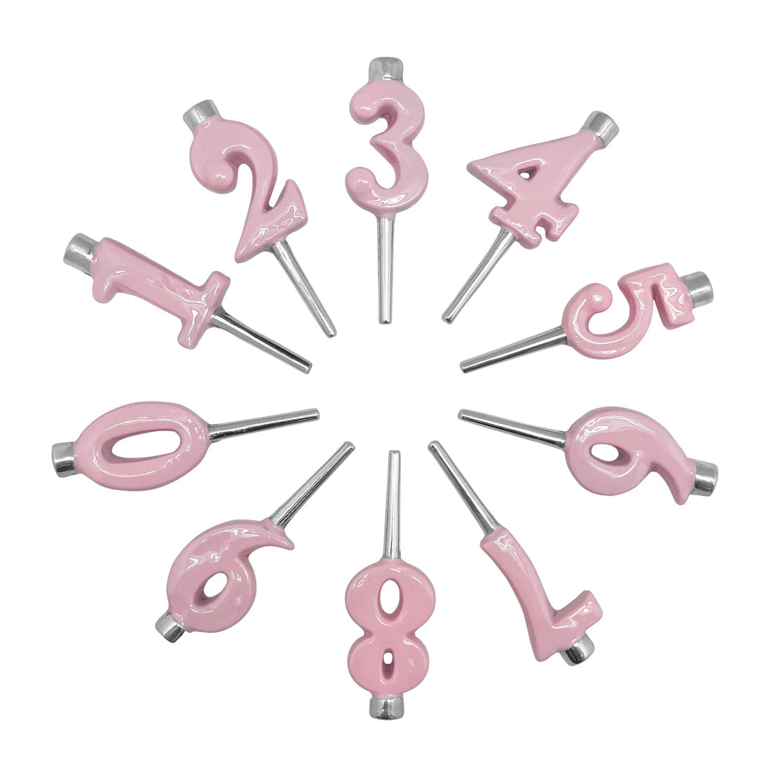 Mariposa Pink Candle Number Holder Set