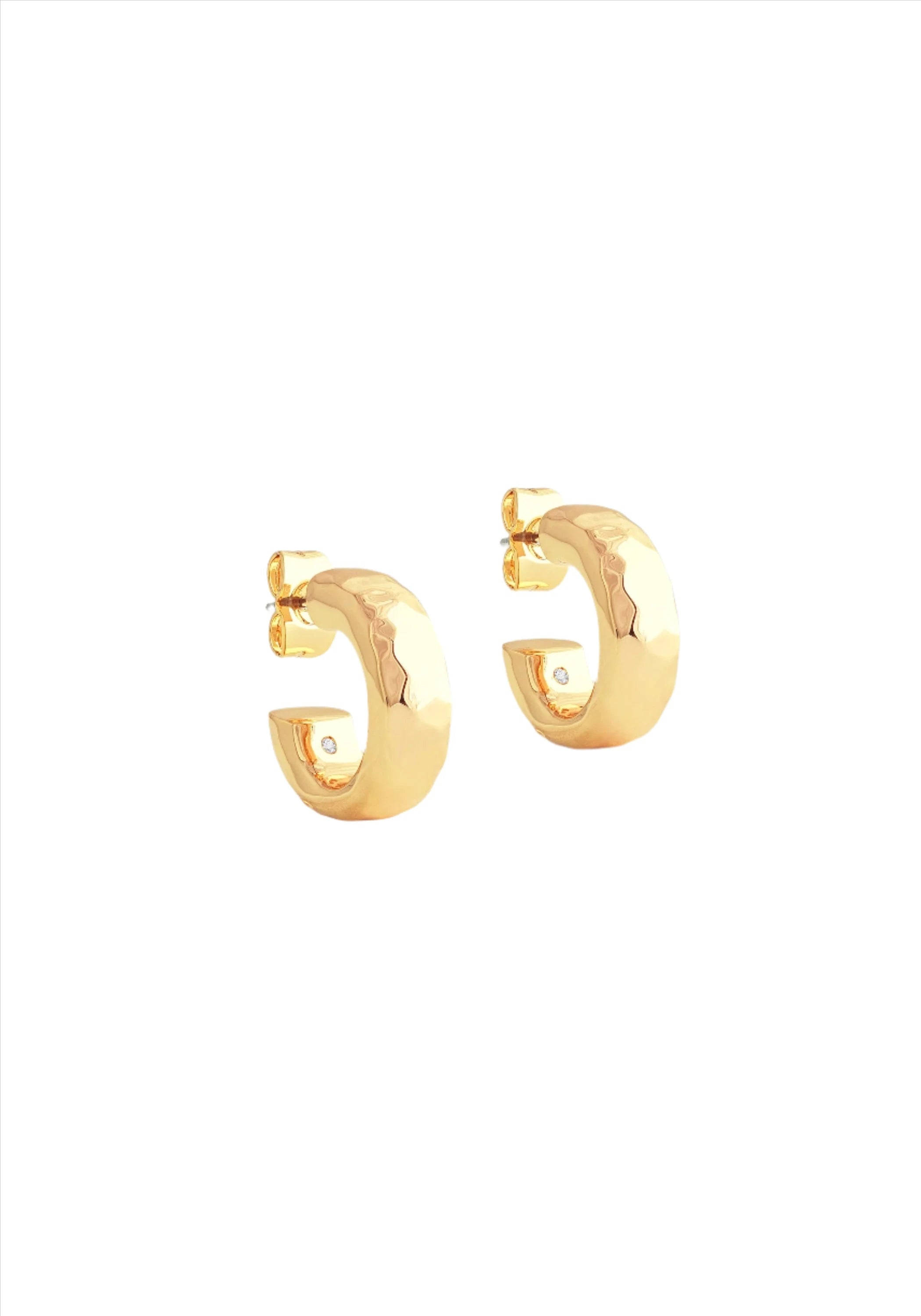 Anabel Aram Farrier Huggie Hoop Earrings - Gold