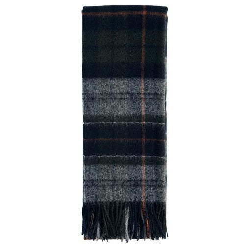 Barbour Men's Brack Patchwork Tartan Scarf - Navy