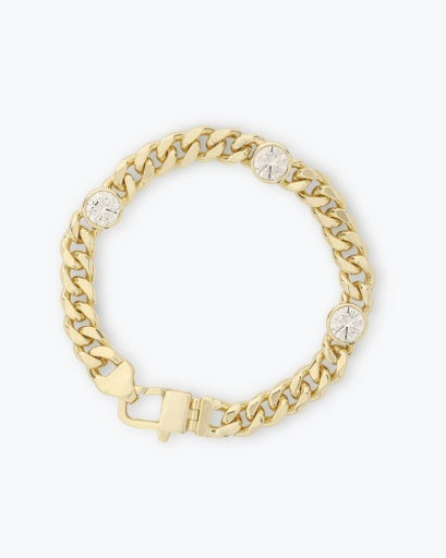 Julian Triple Diamond Cuban Chain Bracelet