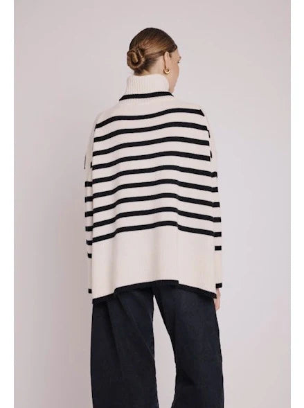 Annie Sweater - Stripes Off White