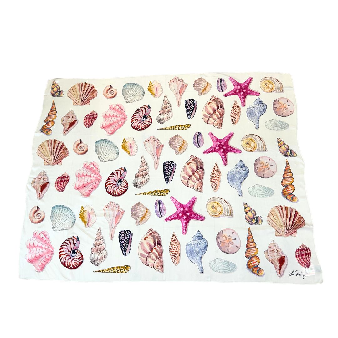 Lisa Courtney Scarves - Seashells by the Seashore Scarf - 3 Colors