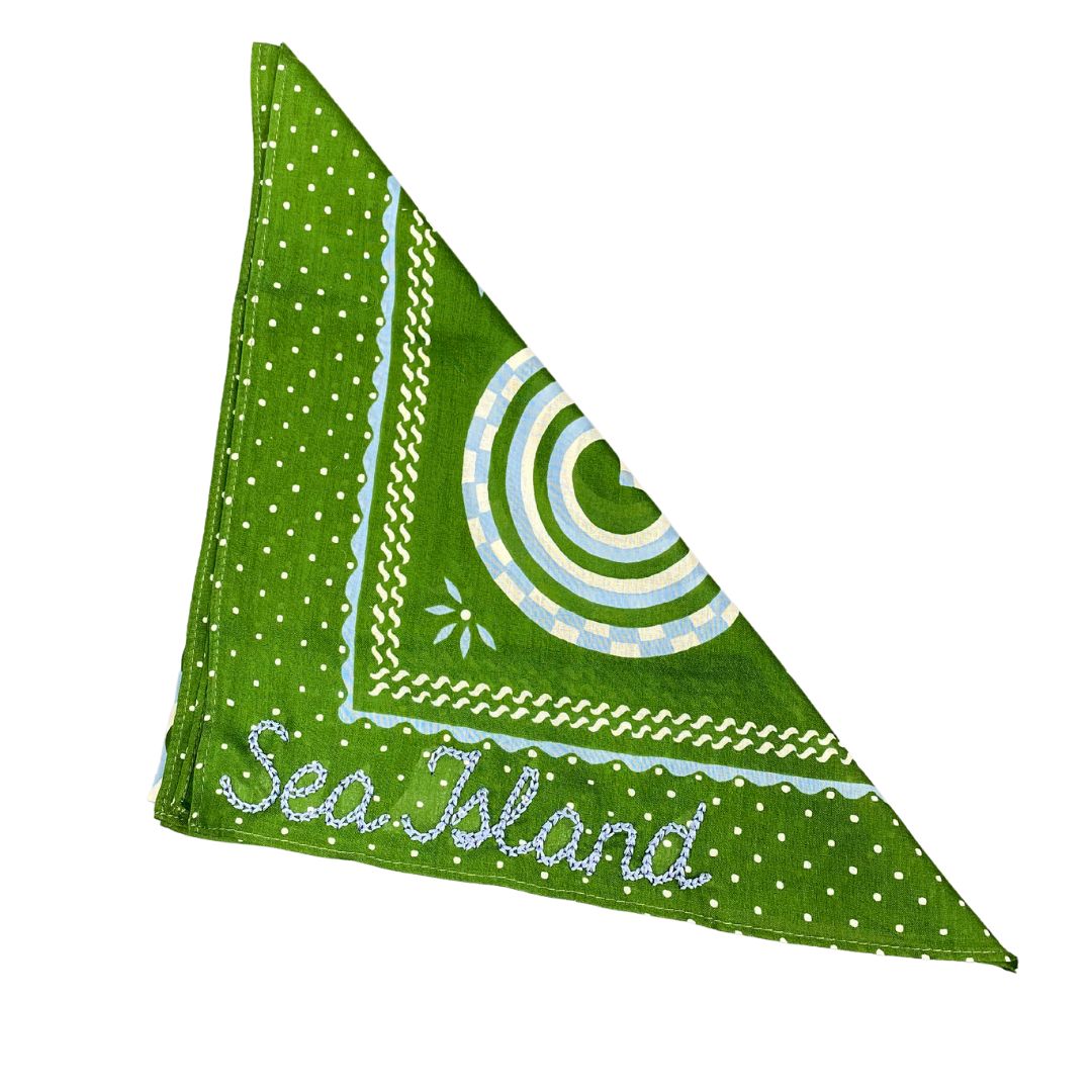 Love Knot Bandana - Sea Island Blue Stitching