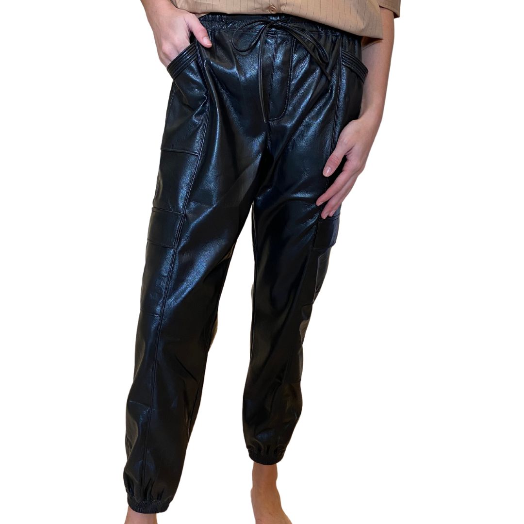 Melissa Nepton Faux Leather Jogger - (three colors)