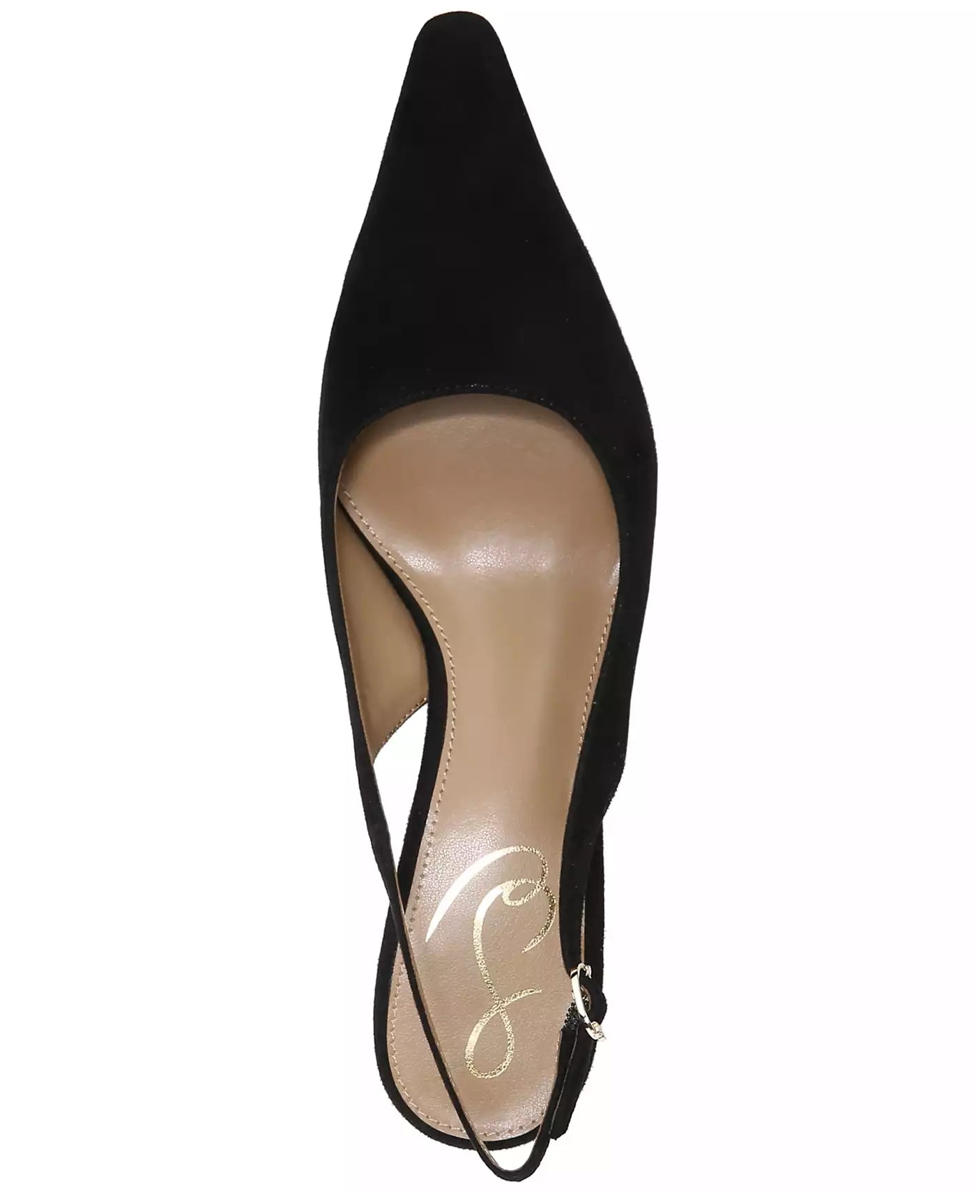 Sam Edelman Bianka Sling Back Heels - Black Suede