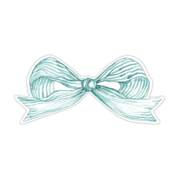 Die-Cut Accents - Handpainted Sea Glass Striped Bow