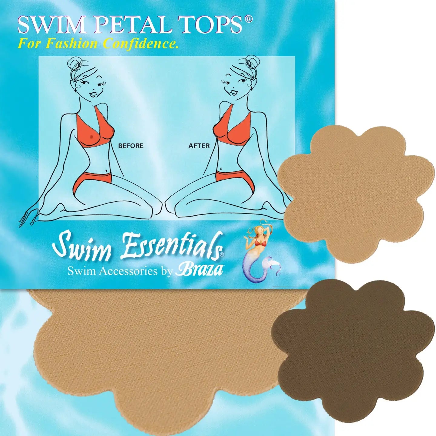 Swim Petal  Tops Reusable - Beige