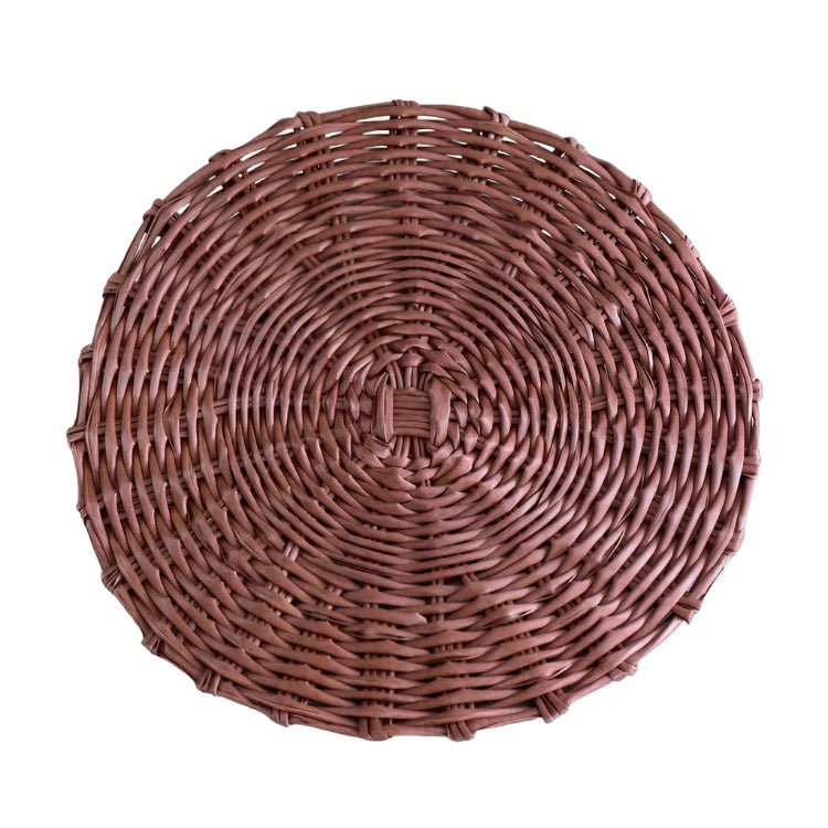 Beatriz Ball  Faux Wicker Placemats Set (Brown)