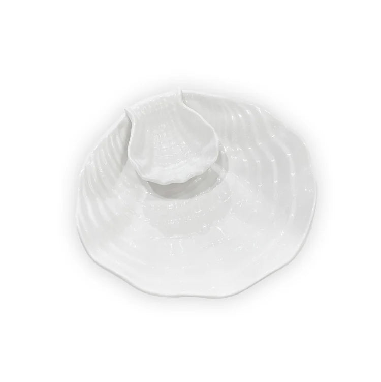 VIDA Ocean Shell Chip & Dip - White