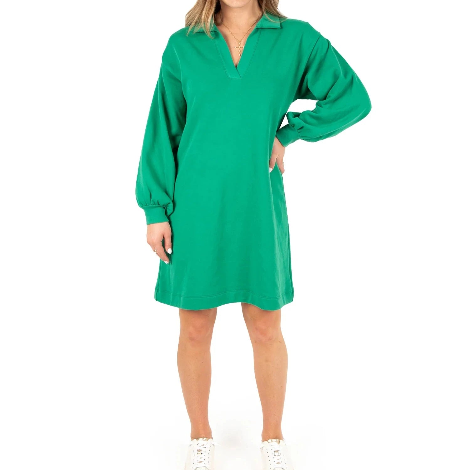 Emily McCarthy Lolli Sweater Dress - Jellybean French Terry