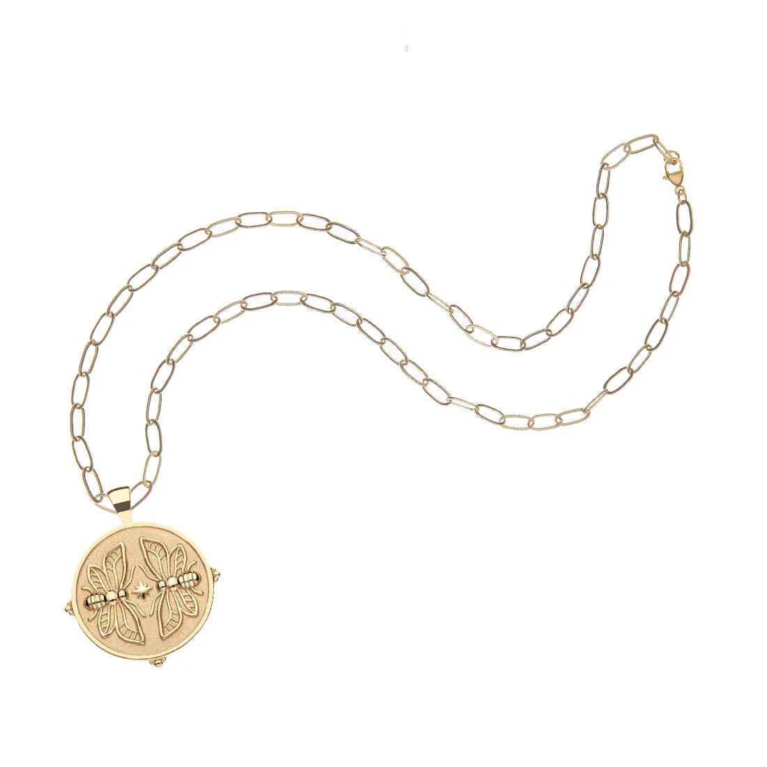 Jane Win - Sisters Forever Coin Pendant 18" Drawn Link