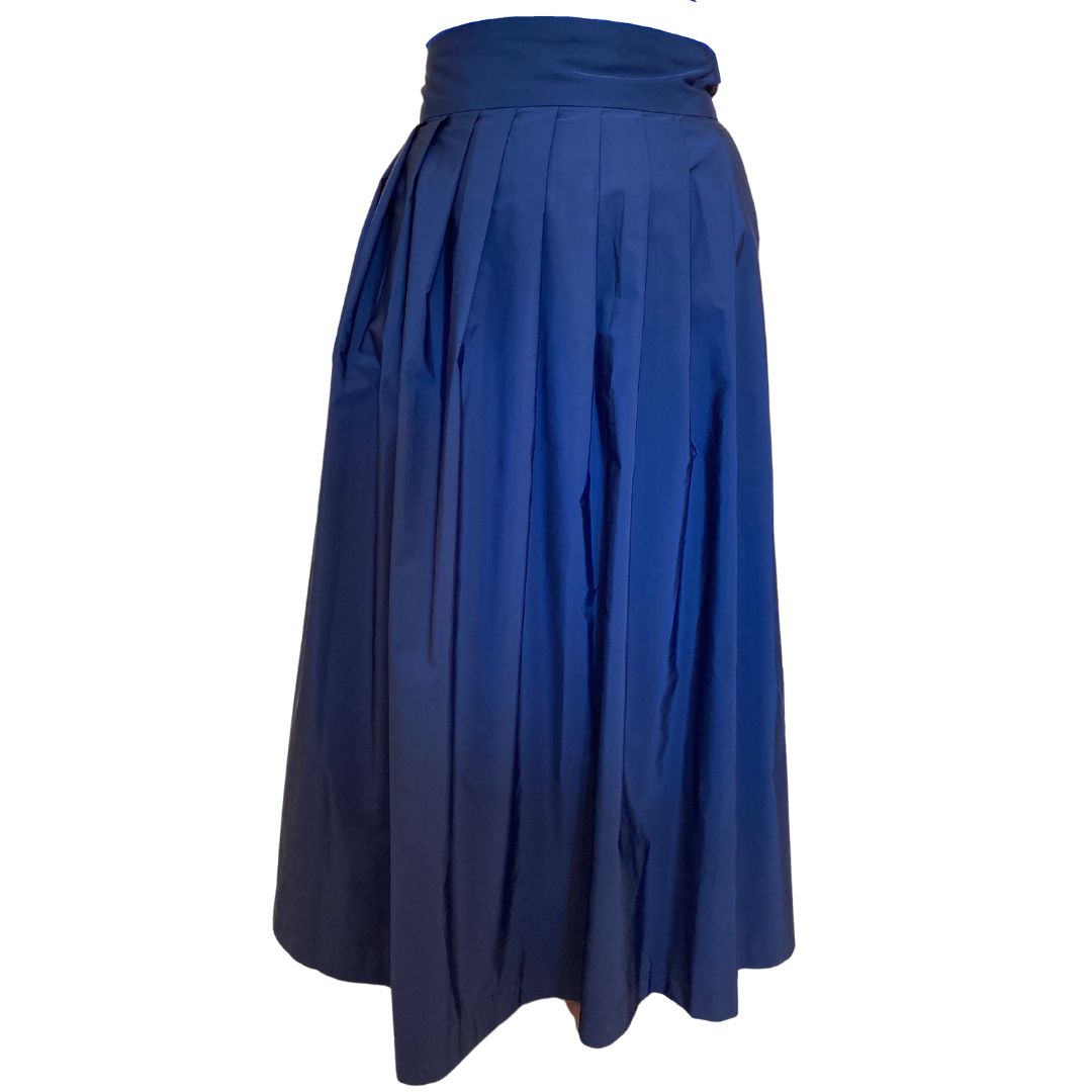 Solid Pleated Wrap Skirt - 2 Colors