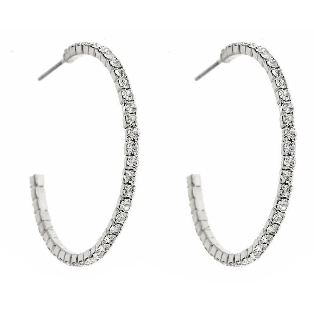 Diana Diamond Hoop Earrings