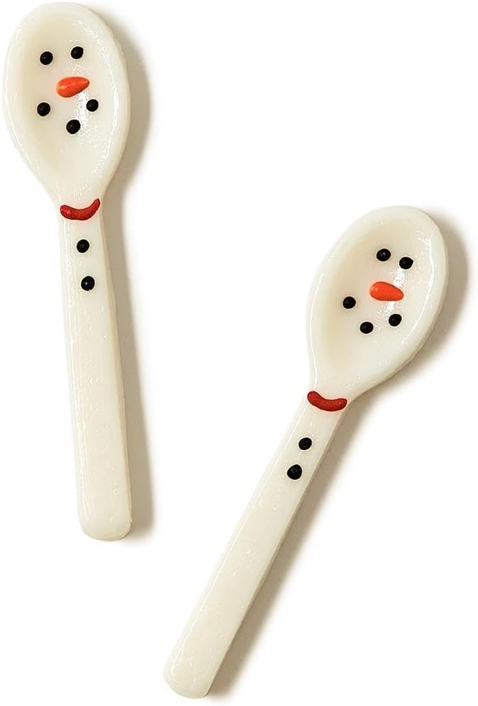 Vanilla Candy Spoons - Snowmen Set of 6