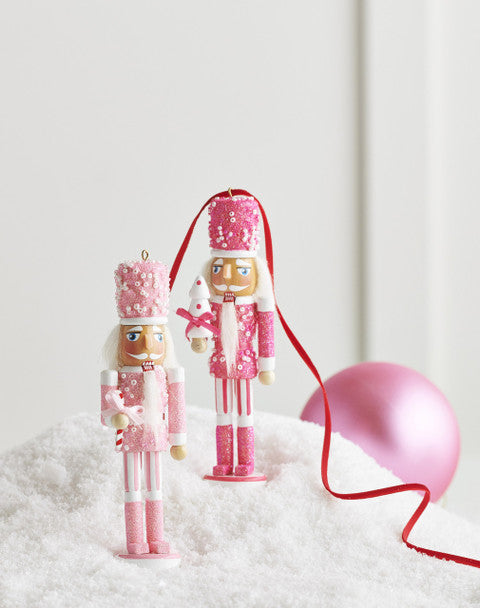 6" Pink Nutcracker Ornament - (two colors)