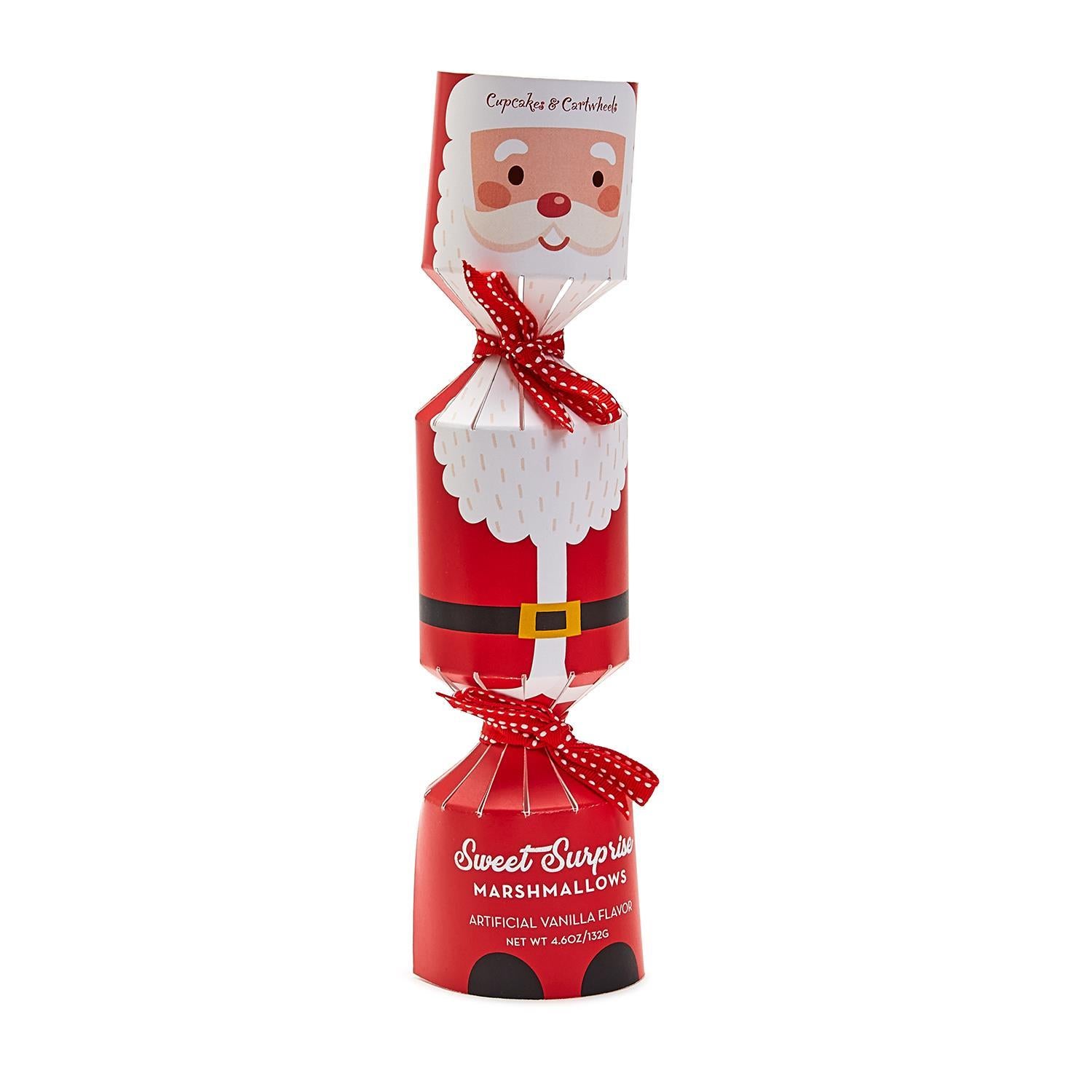 Sweet Surprise Santa Cracker with 4 Pc Vanilla Marshmallow Candy