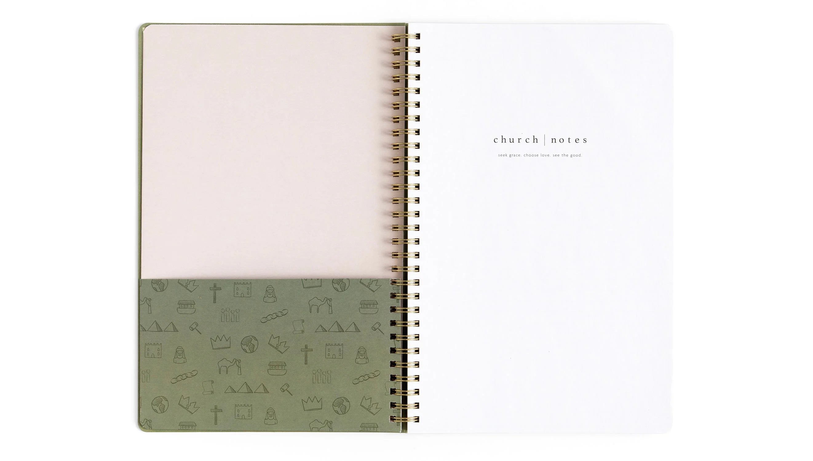 Notebook with Maps - Olive