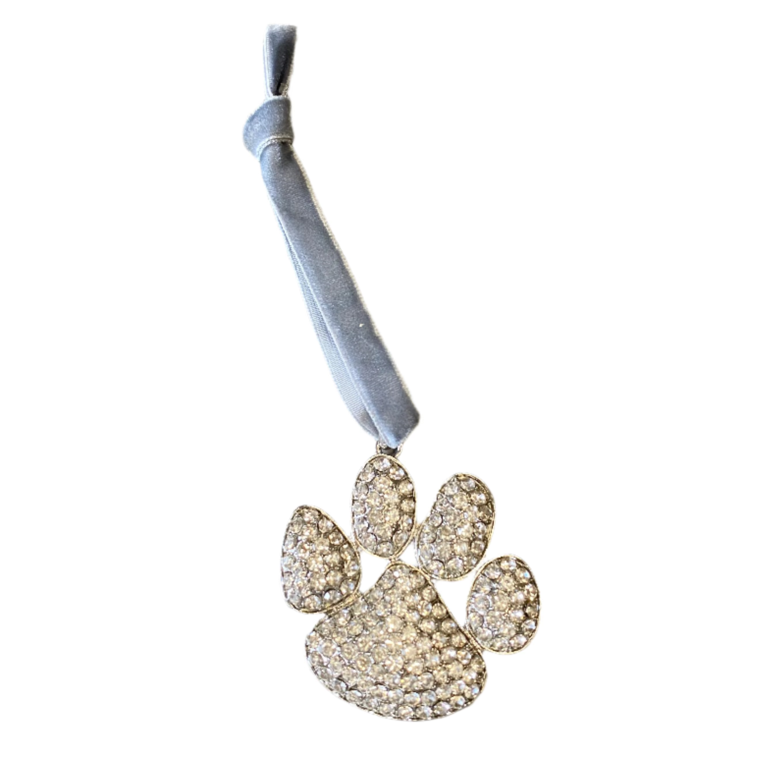 Crystal Dog Paw Ornament