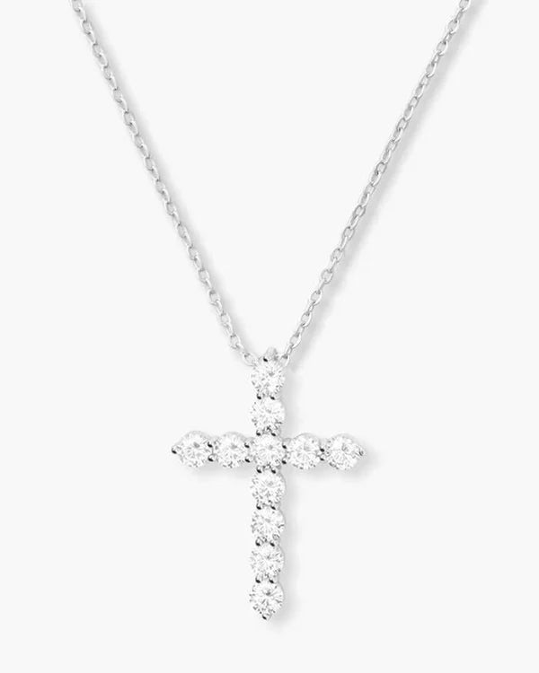 She Fancy Small Cross Pendant - Gold or Silver