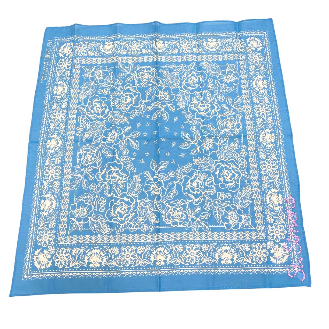 French Blue Bandana - St. Simons Lavender Stitching