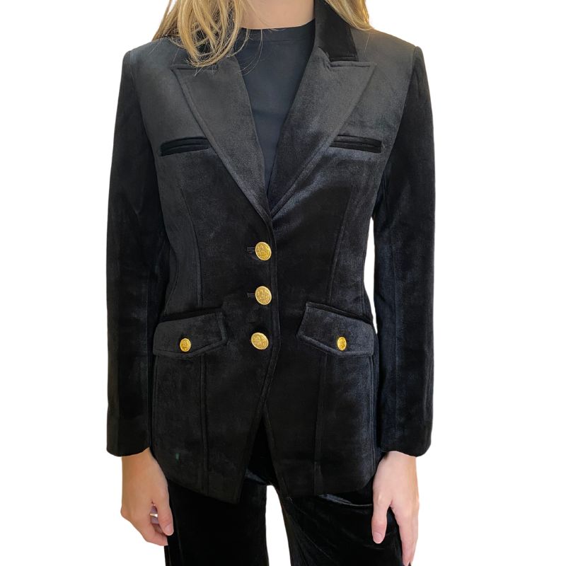 Tyler Boe Goldie Velvet Jacket - Black