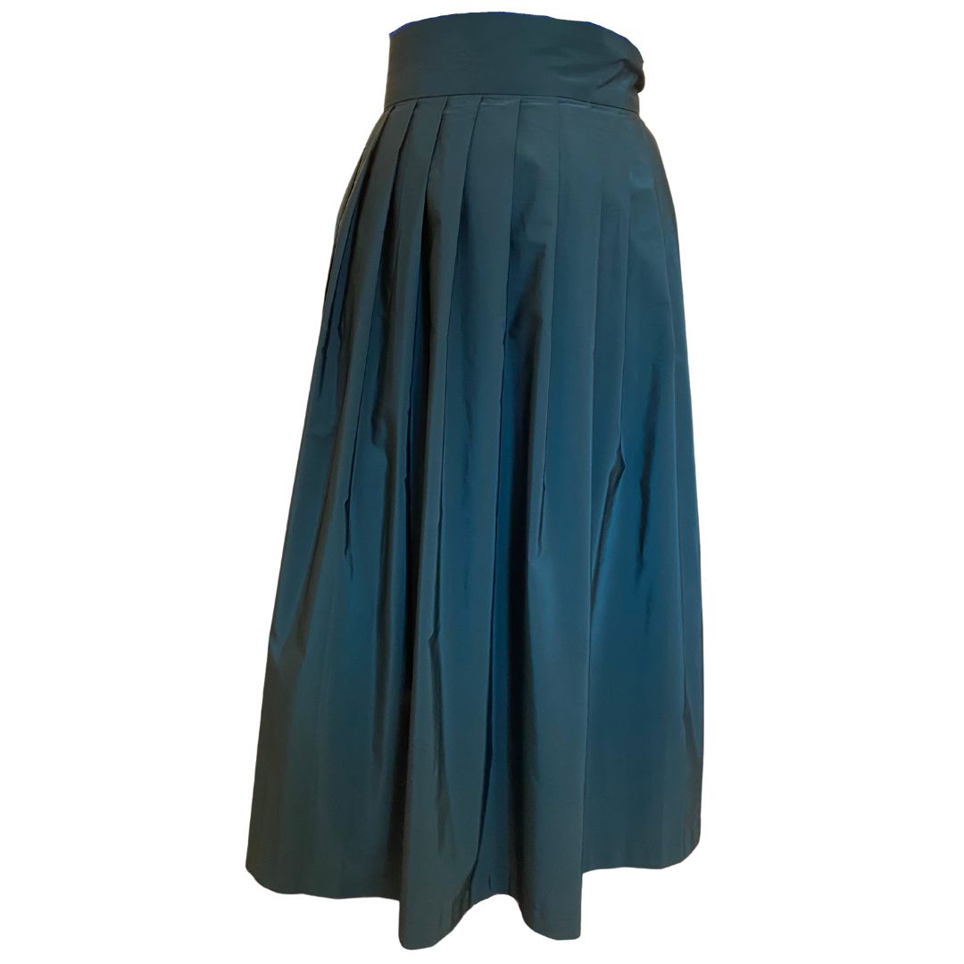 Solid Pleated Wrap Skirt - 2 Colors