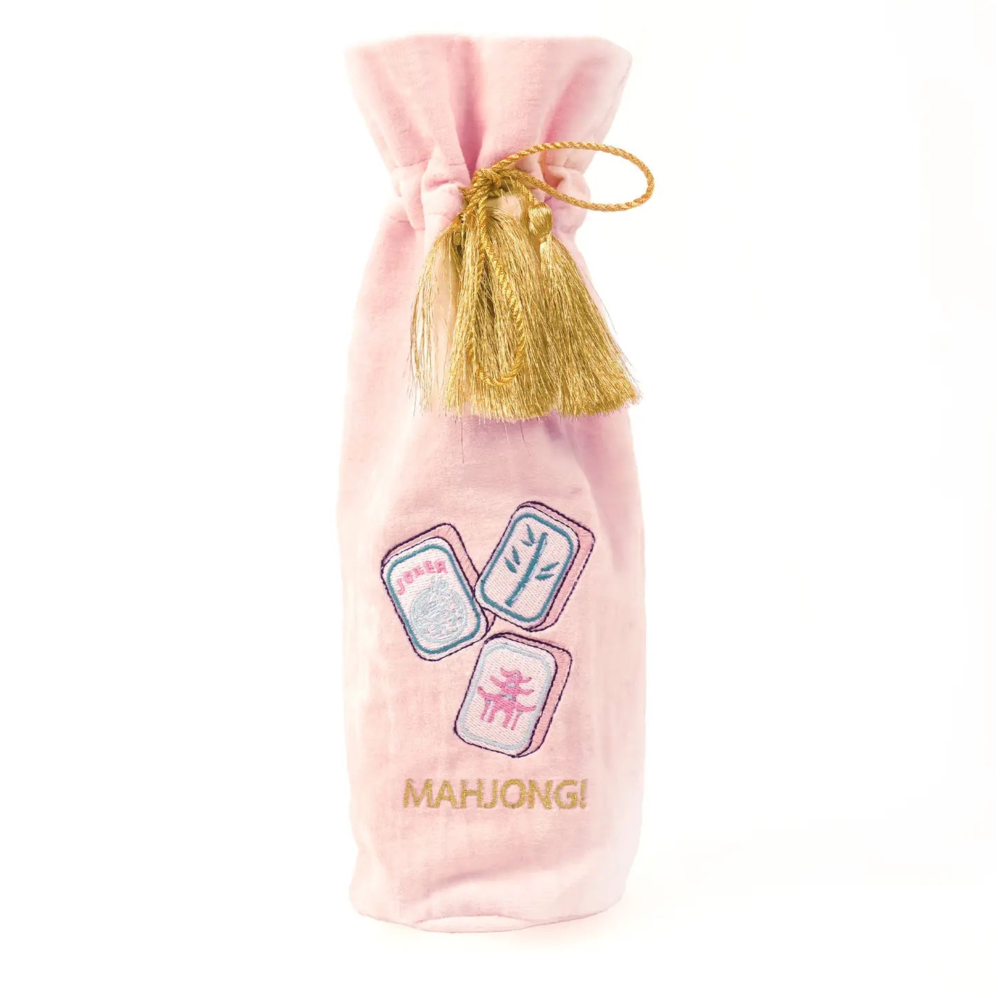 Embroidered Wine Bag - Mahjong