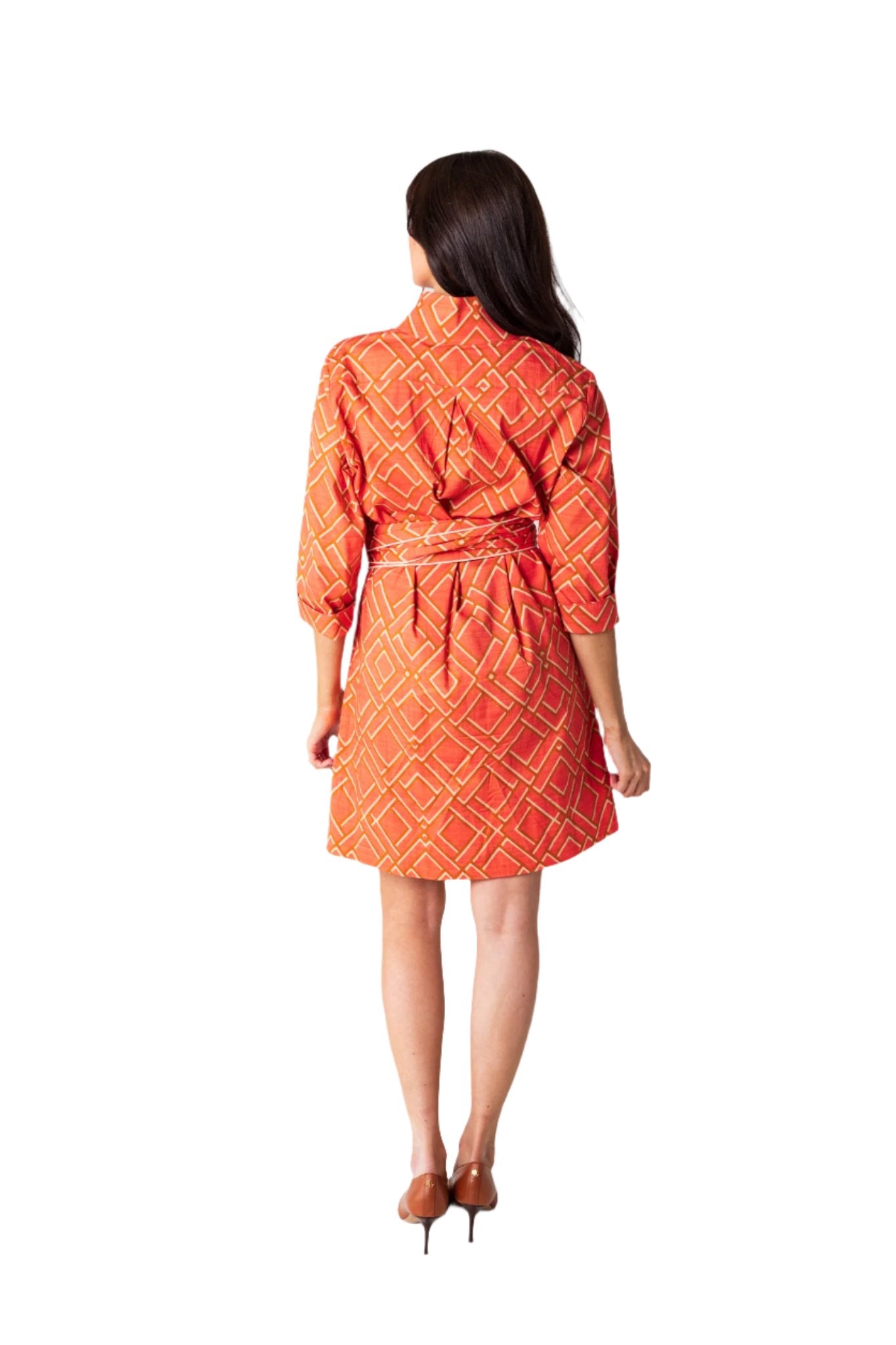 Holly Shae Arden Dress - Coral Lattice