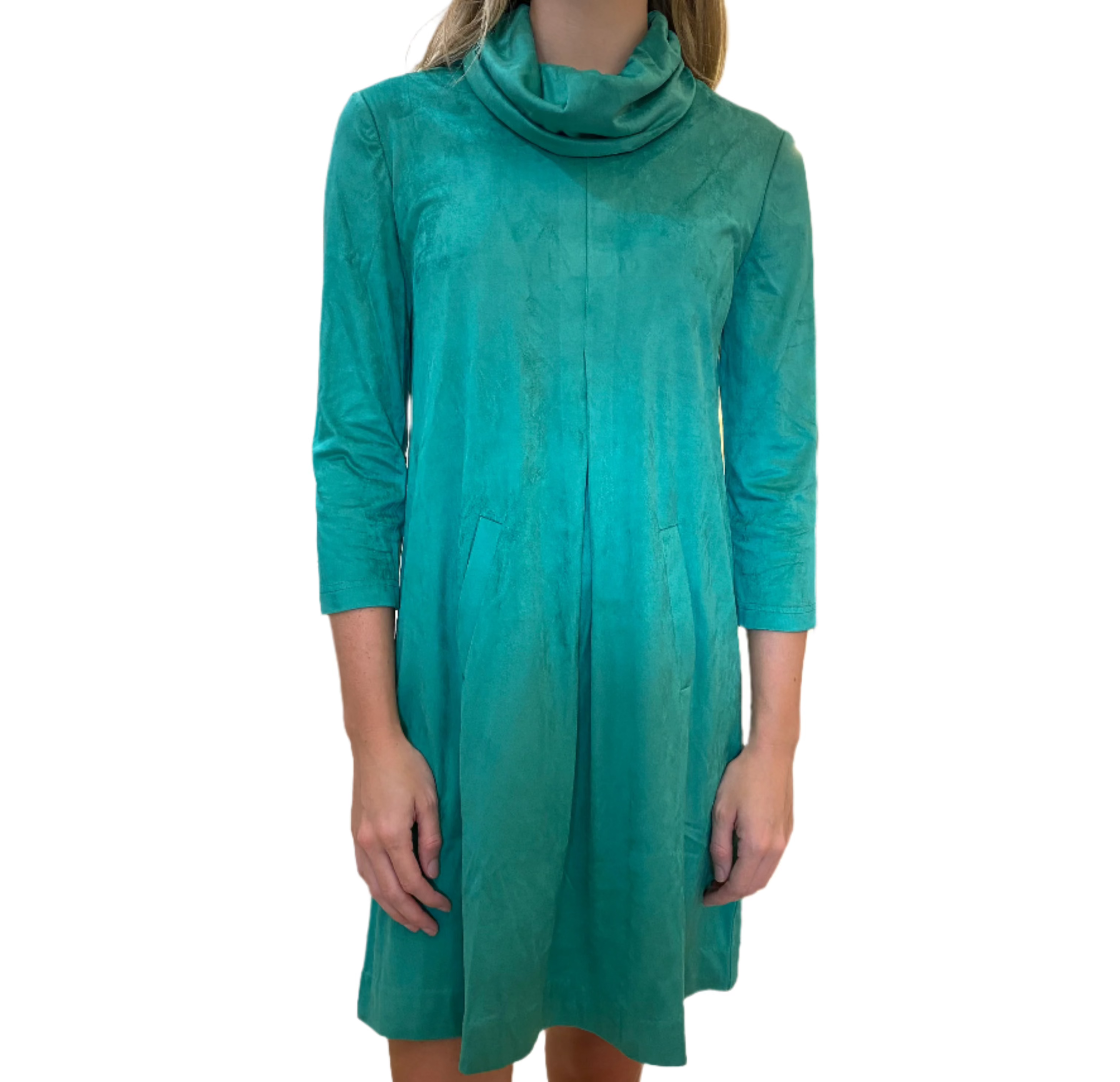 Tyler Boe Kim Faux Suede Dress - Kelly Green