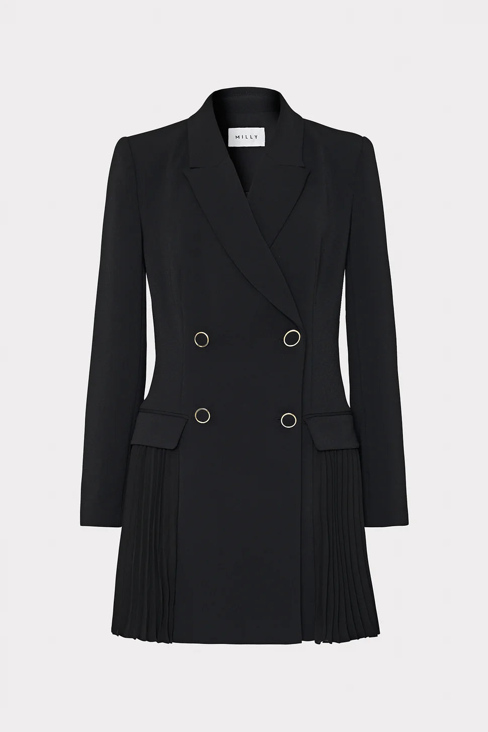 Milly Double Breasted Pleated Blazer Dress