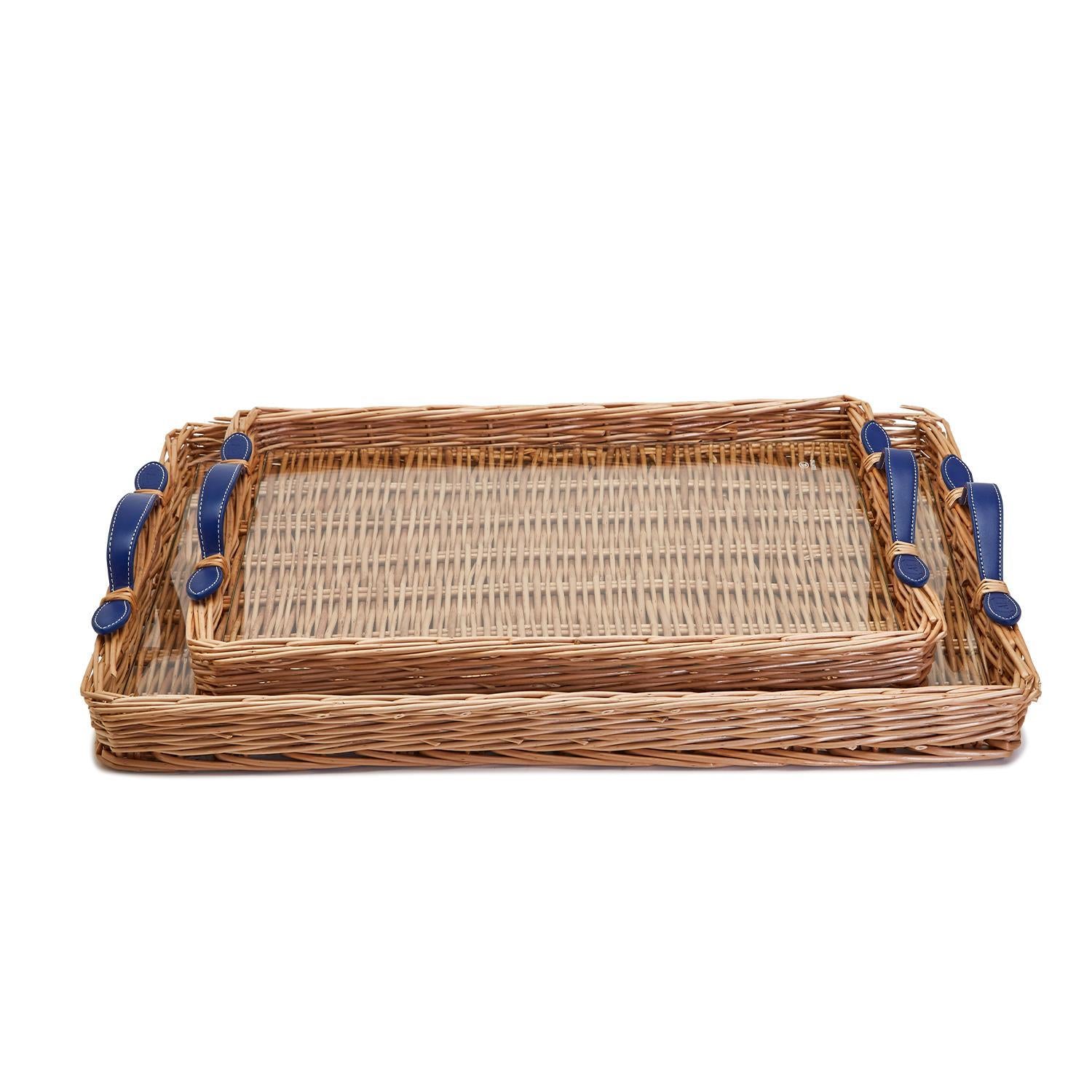 Wicker Tray with Handles - (two sizes)