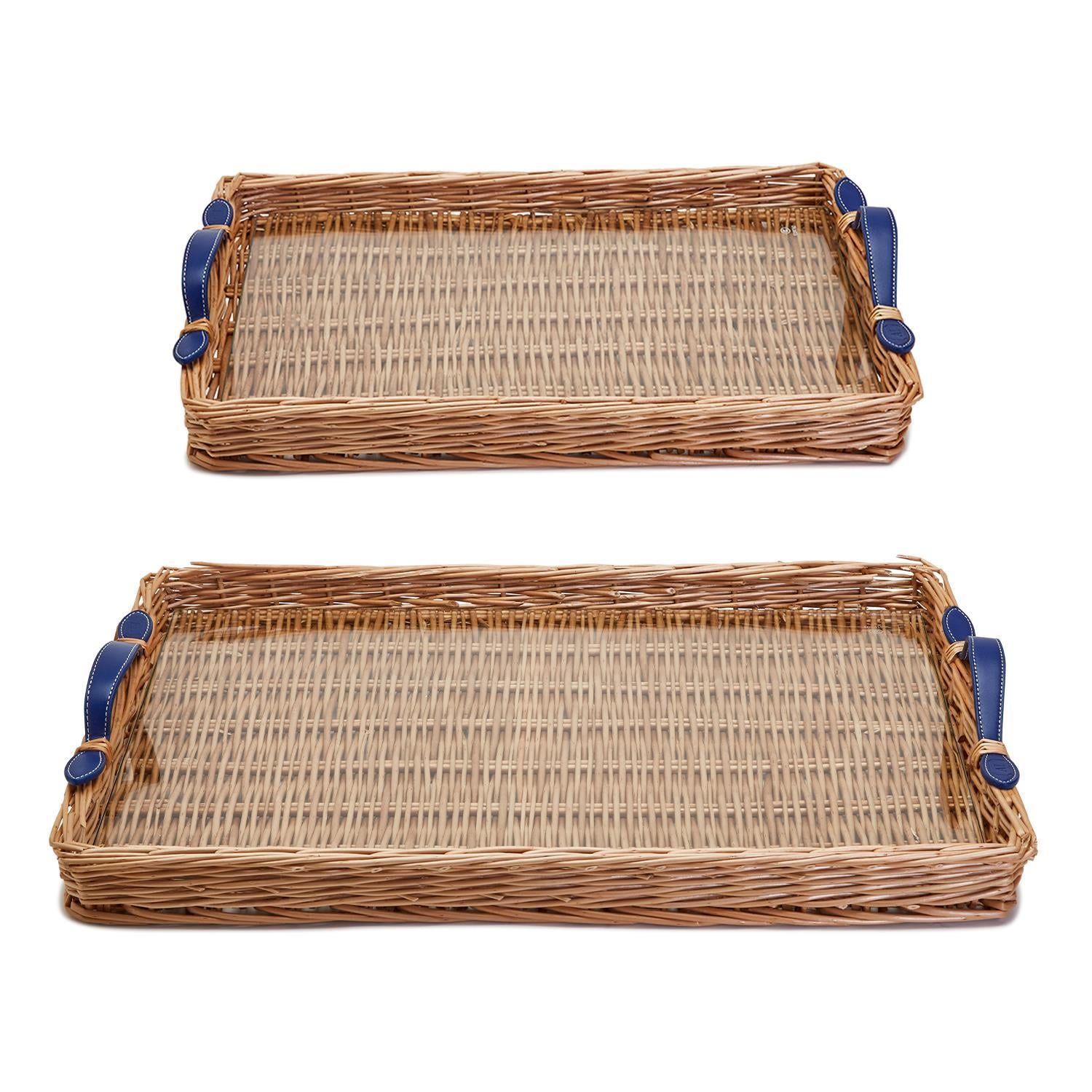 Wicker Tray with Handles - (two sizes)