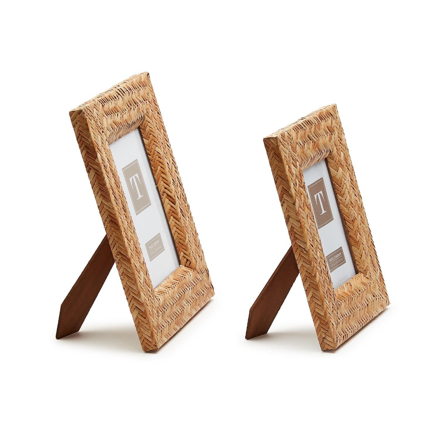 Woven Cane Photo Frame - (two sizes)