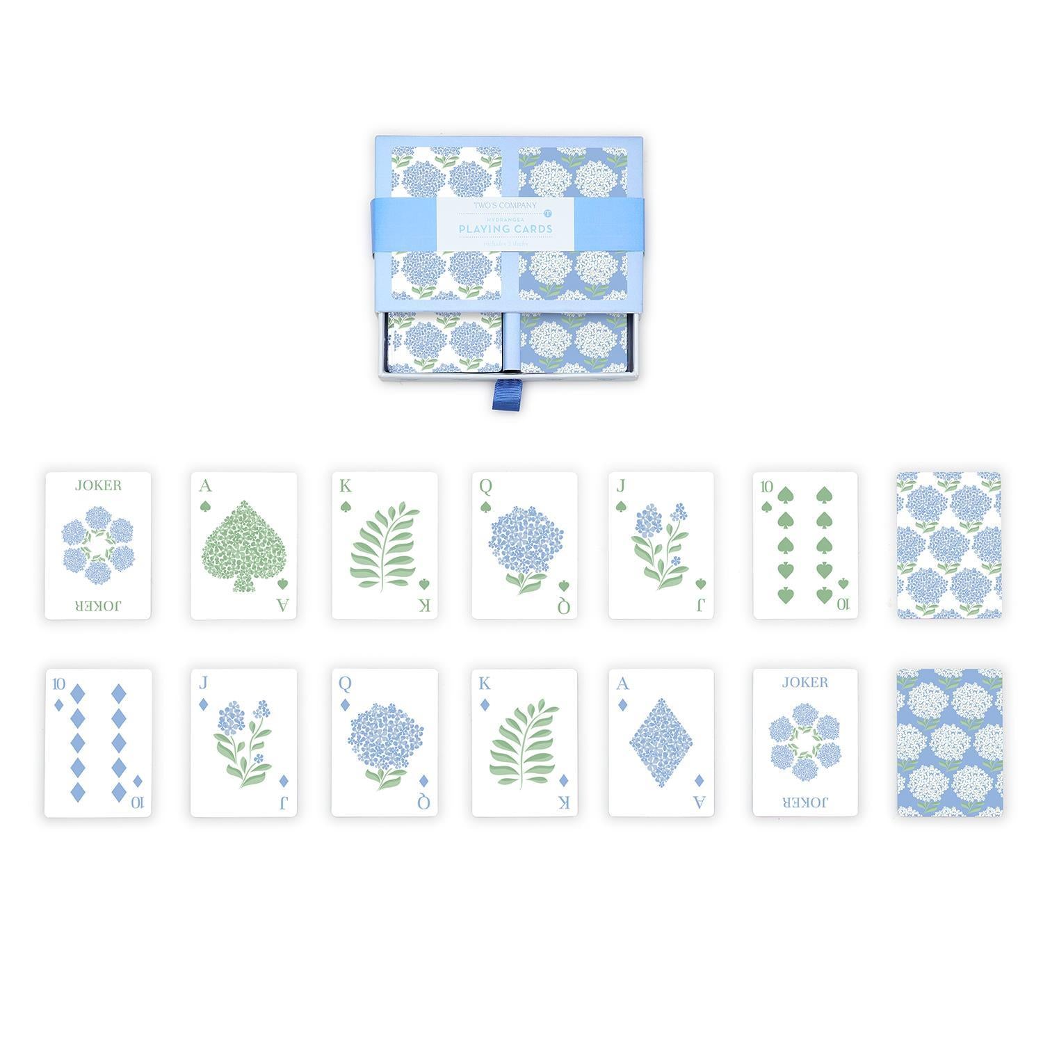 Hydrangea Double Deck Textured Playing Cards