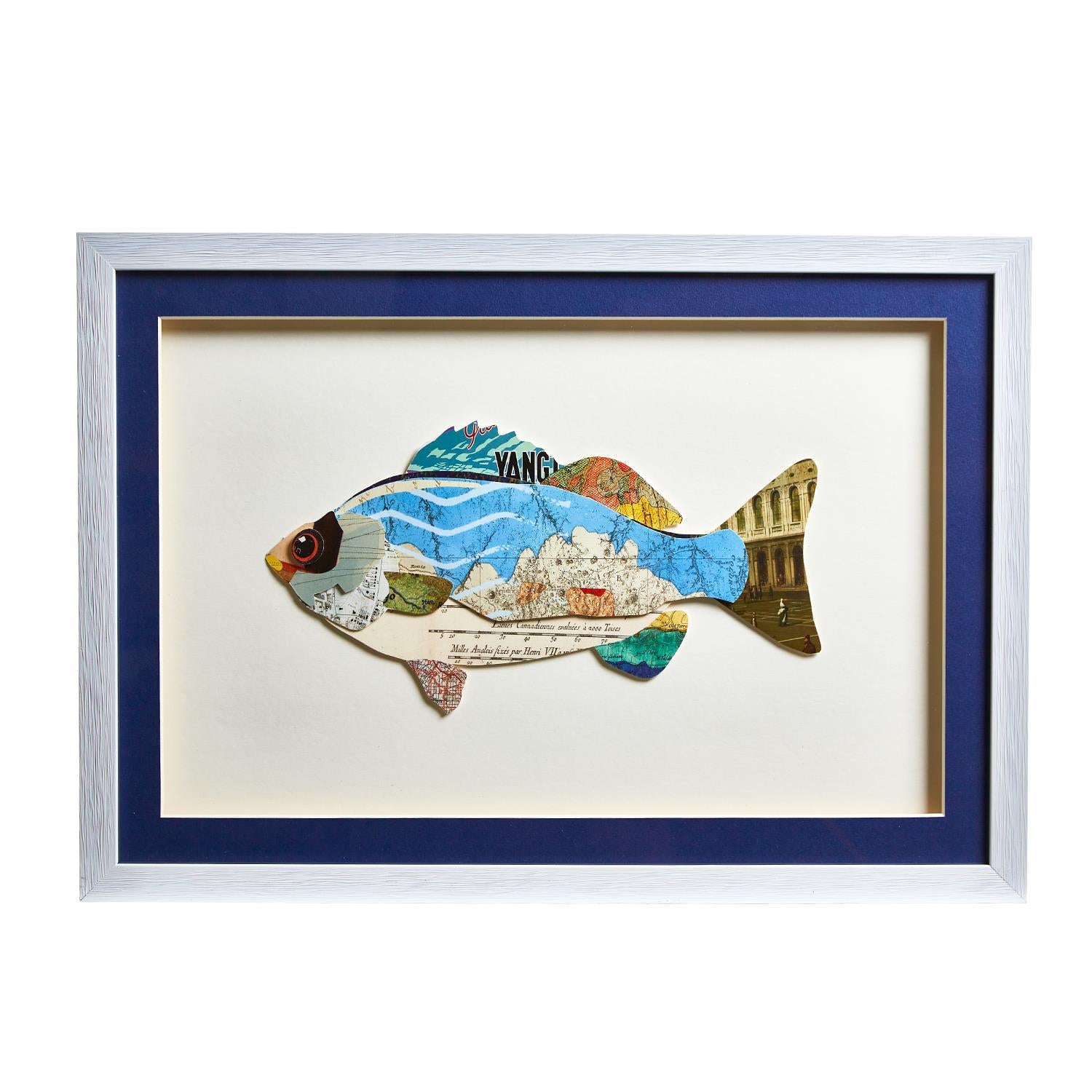 Fish Collage Wall Art - (set of three)