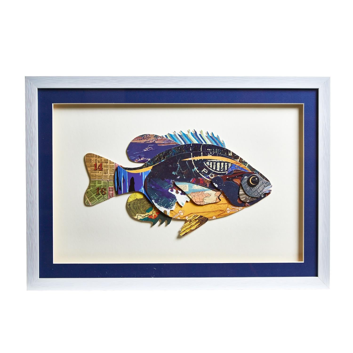 Fish Collage Wall Art - (set of three)