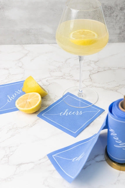 Periwinkle Blue Cocktail Napkin Roll