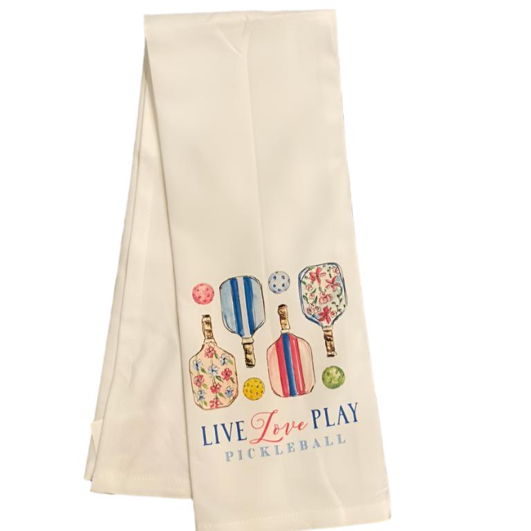 Kitchen Towel - Preppy Pickleball Paddles and Balls - Live Love Play Pickleball