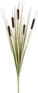 LIght Brown 5 Head Cattail Stem