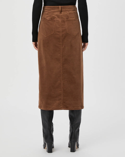 Paige-  Meadow Midi Skirt - Maple Brown