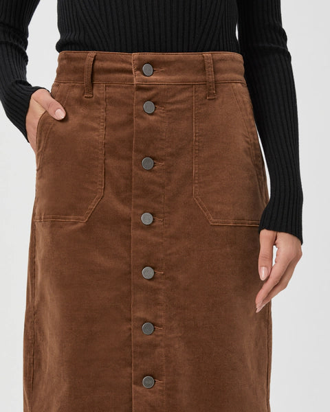 Paige-  Meadow Midi Skirt - Maple Brown