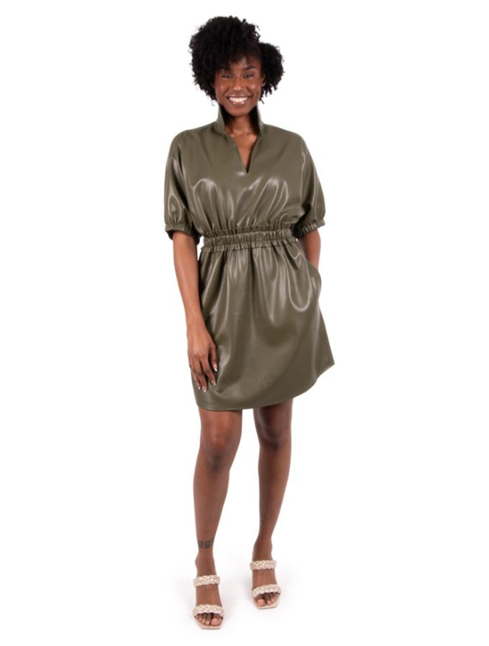 Emily McCarthy Palmer Dress - Olive Night