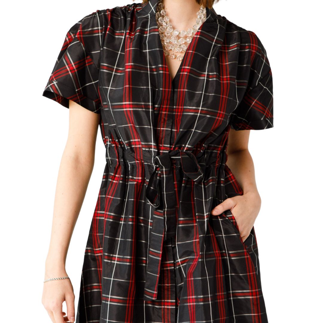 Holly Shae Bria - Black Taffeta Plaid